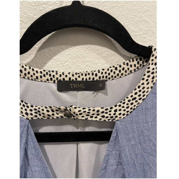 THML Blue Sleeveless A-Line Mini Dress - Picture 2 of 6